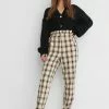 Lisa-Marie Schiffner X NA-KD Checked Frill Detail Pants