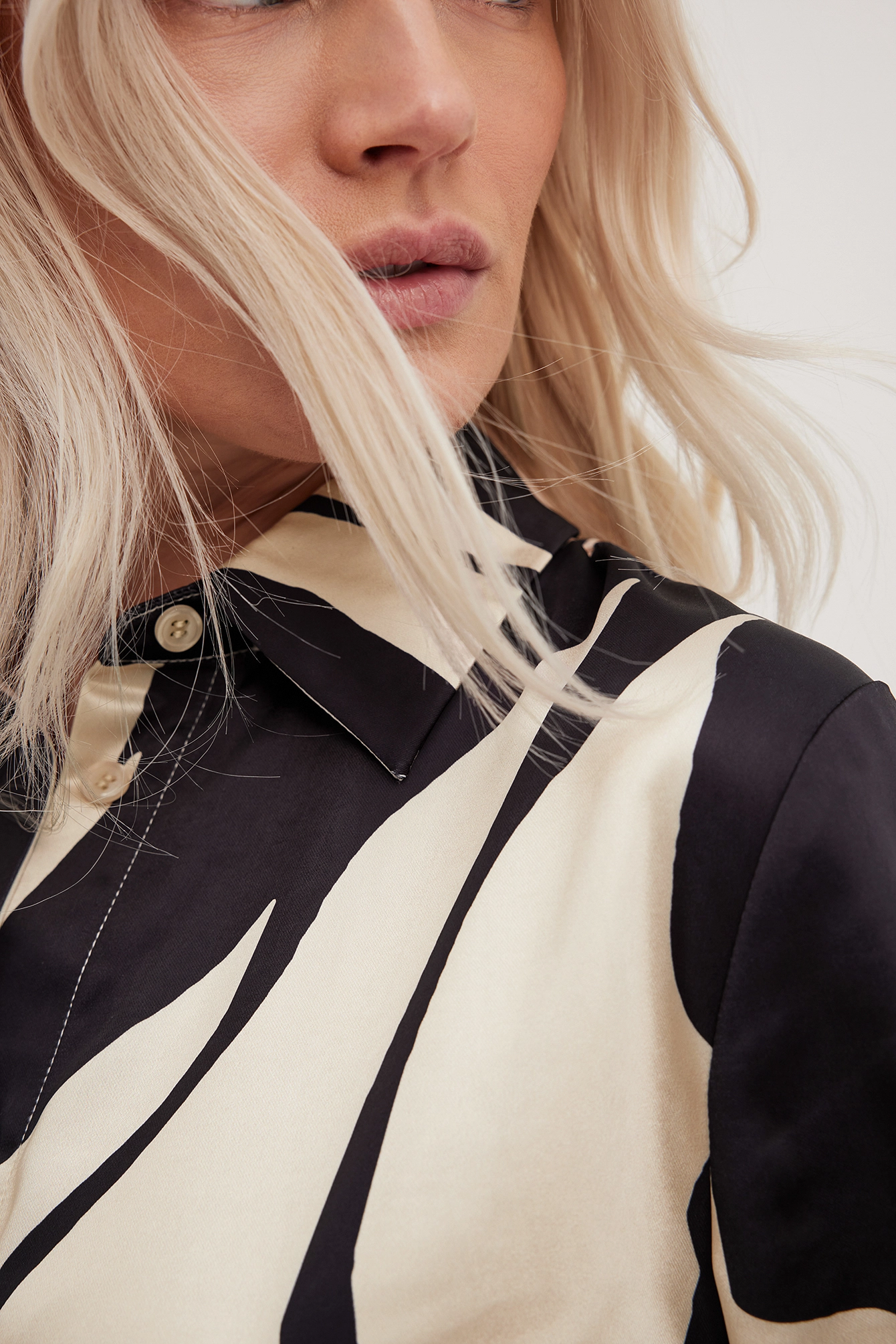 NA-KD Trend Long Sleeve Satin Shirt - Image 8