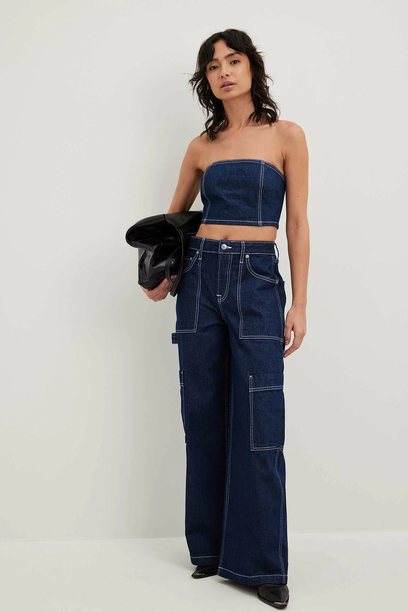 NA-KD Loose Cargo Denim - Image 9