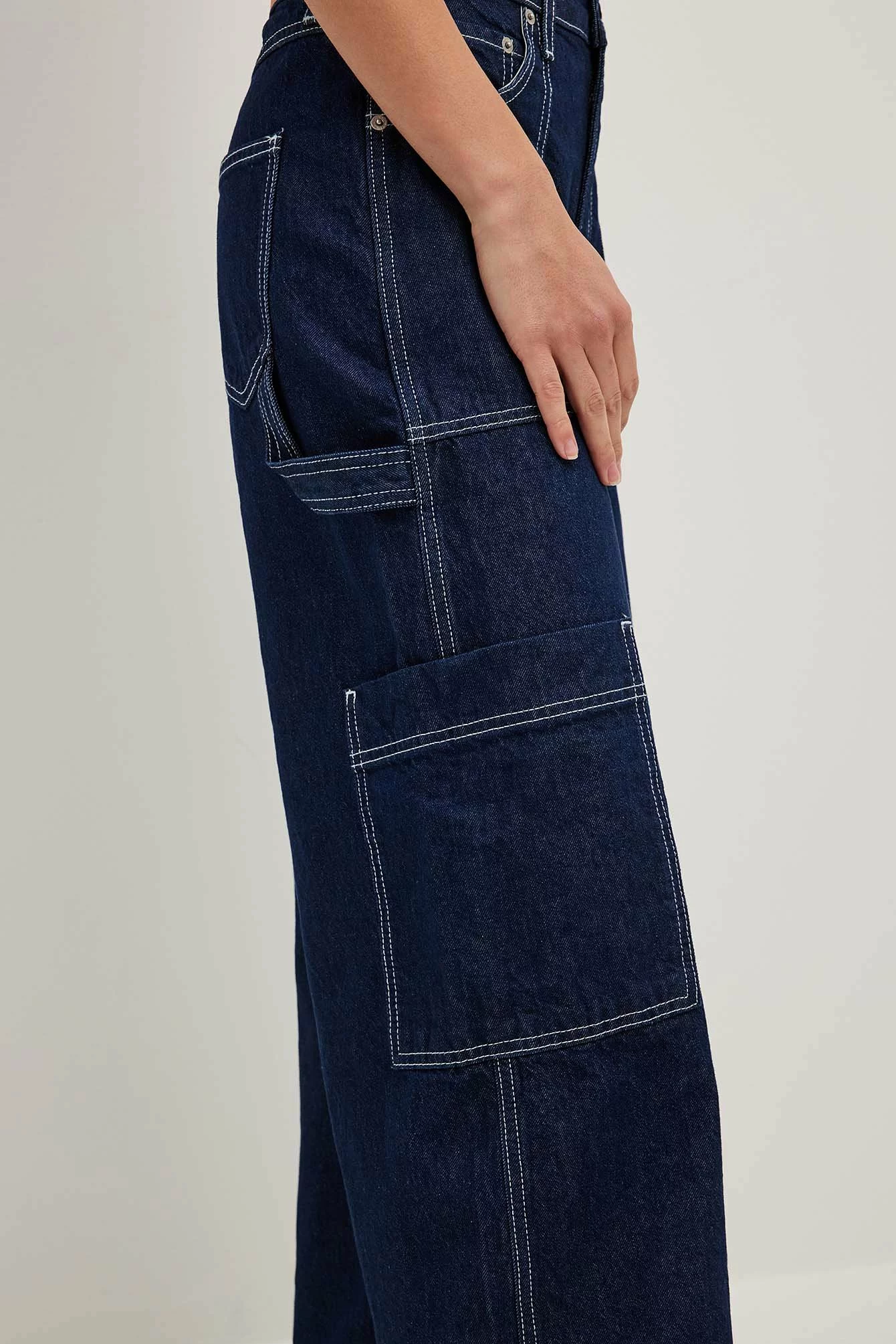 NA-KD Loose Cargo Denim - Image 10