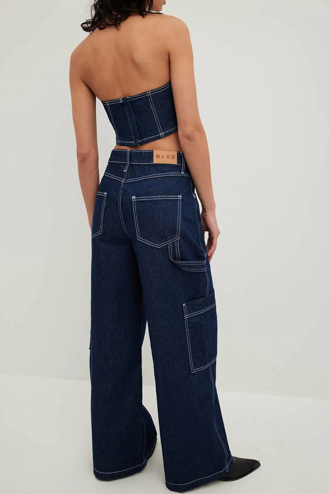 NA-KD Loose Cargo Denim - Image 8