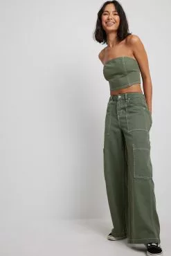 NA-KD Loose Cargo Denim