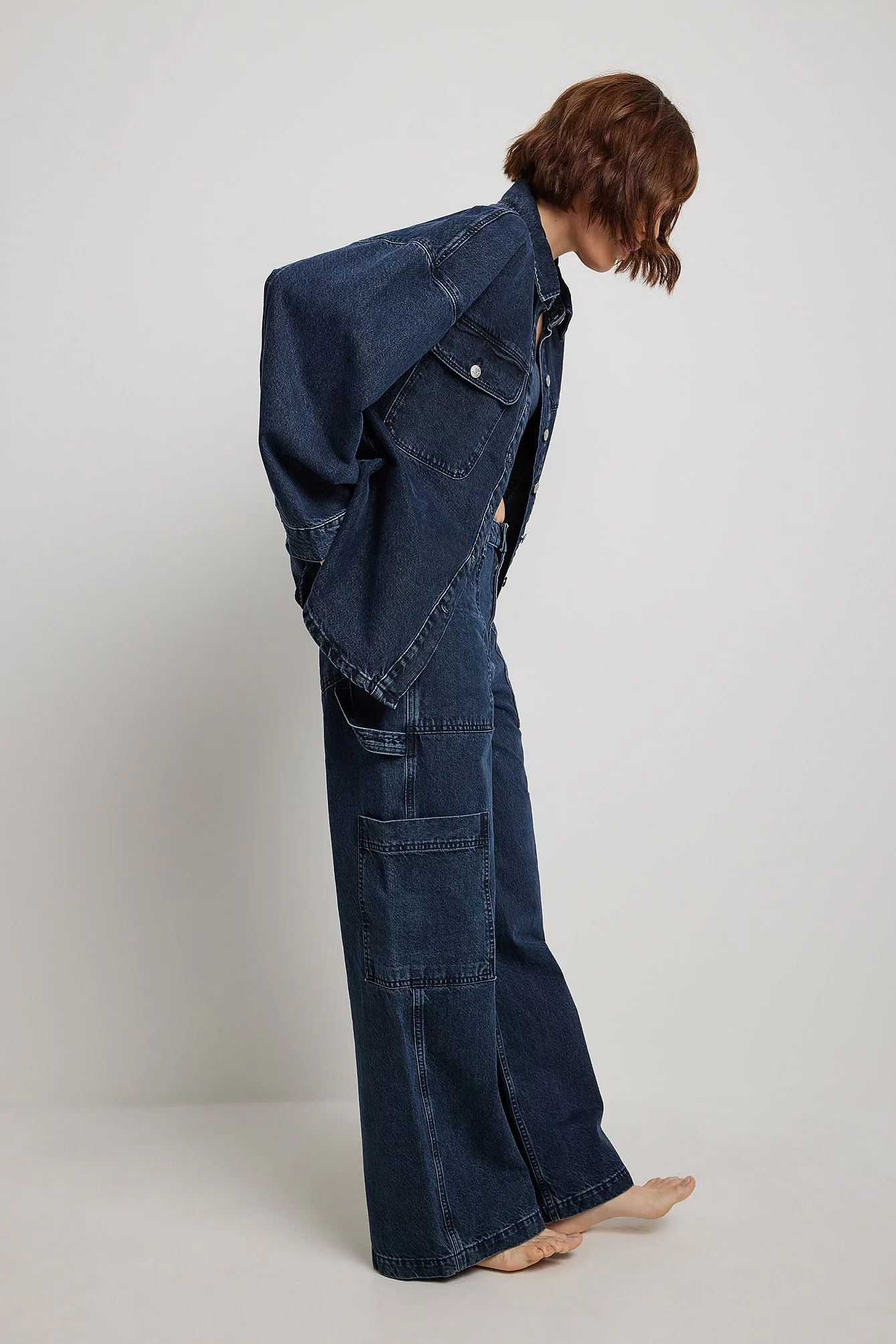 NA-KD Loose Cargo Denim - Image 11
