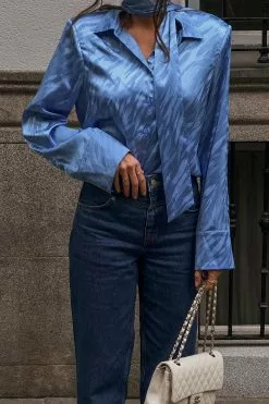 Juliesfi X NA-KD Marked Shoulder Shirt