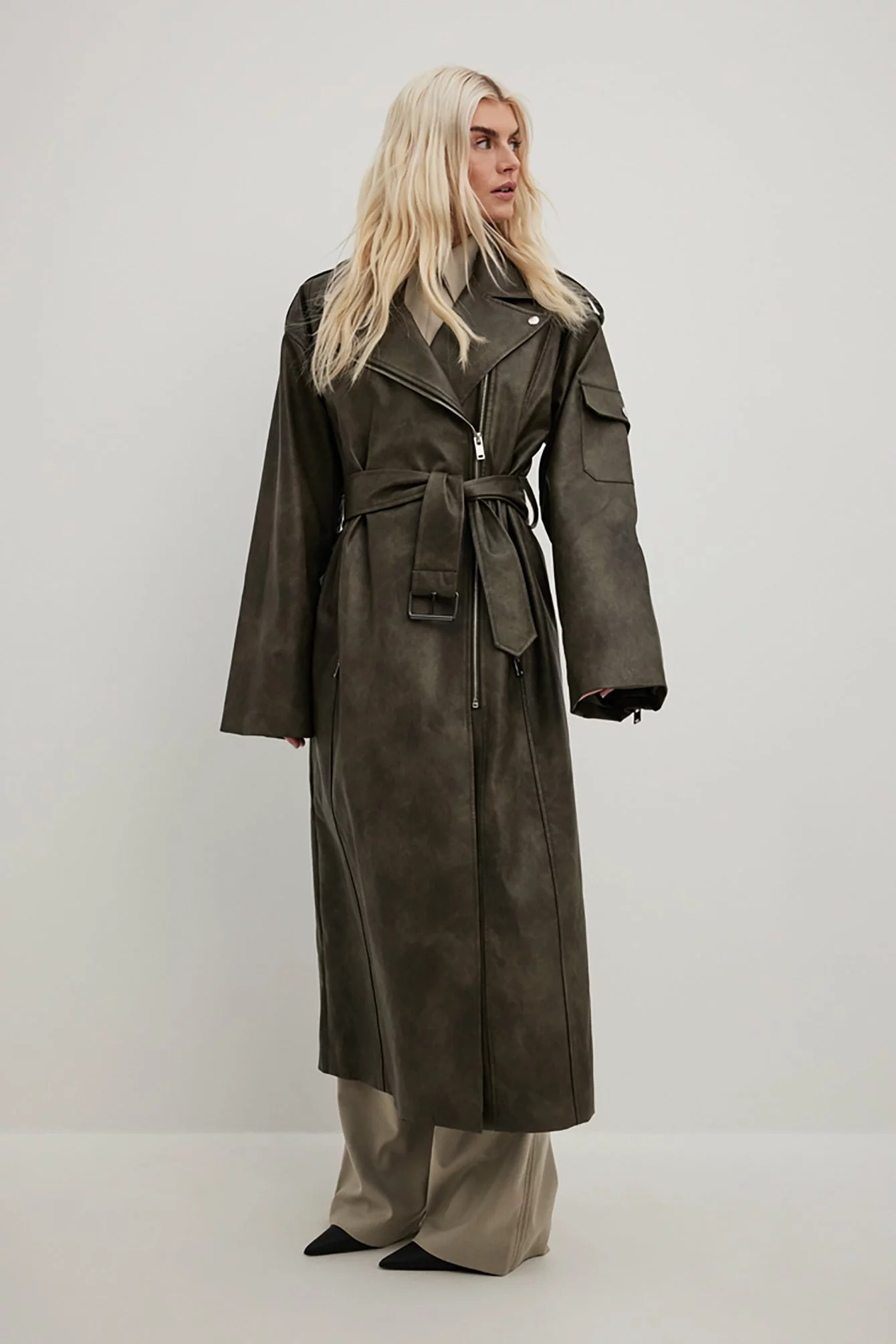 Picked By Hanna Schönberg Maxi Biker PU Jacket - Image 2