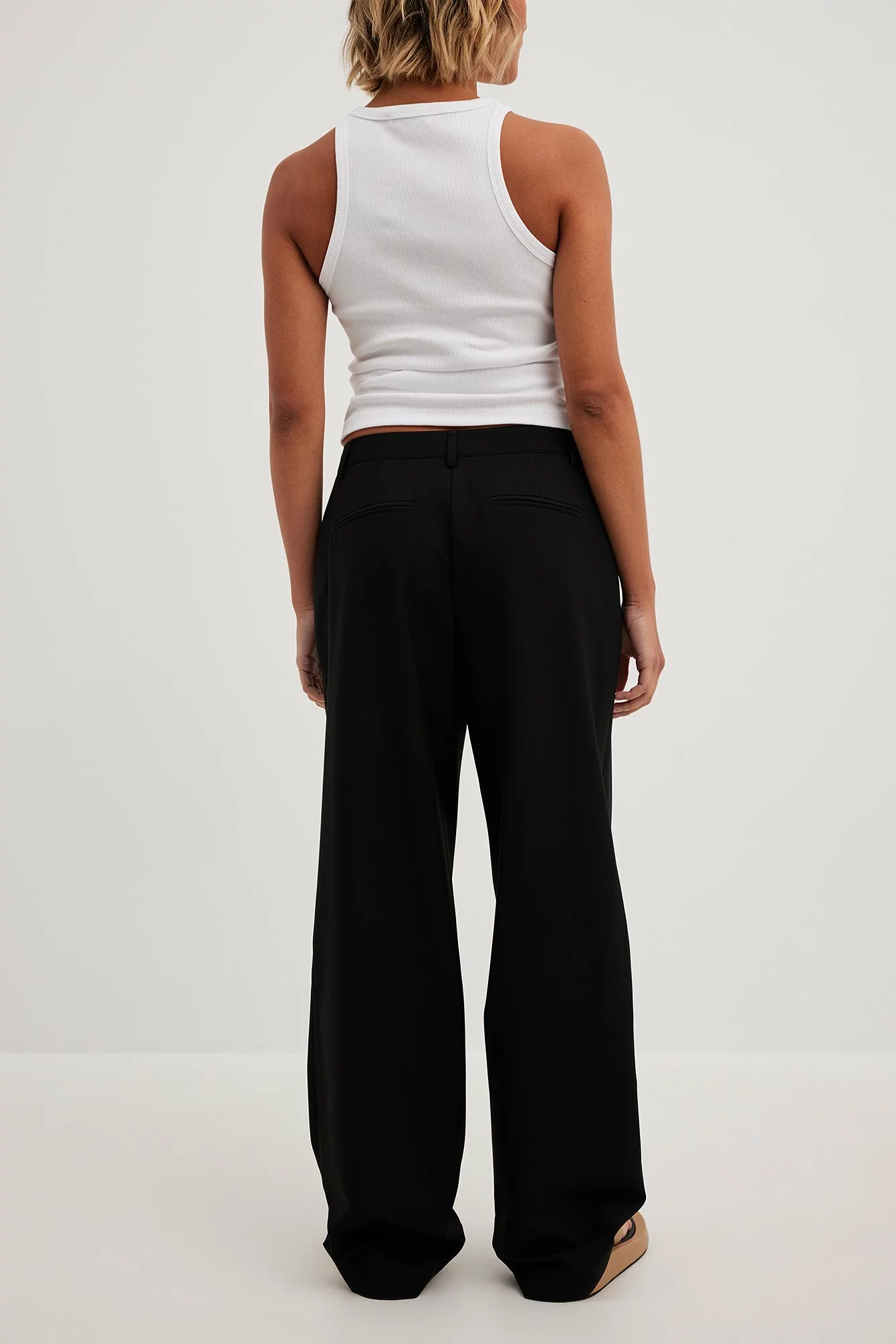 NA-KD Classic Melange Mid Rise Suit Pants - Image 2