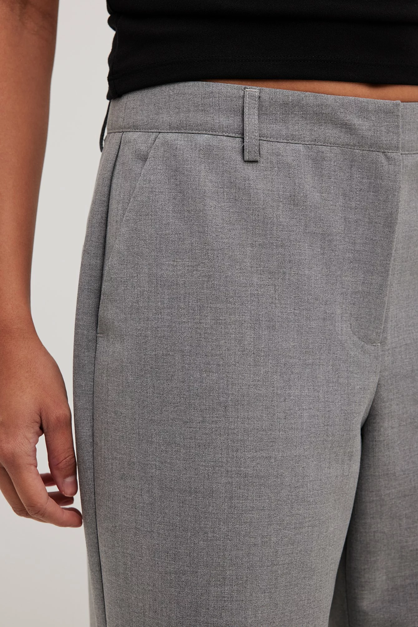 NA-KD Classic Melange Mid Rise Suit Pants - Image 9