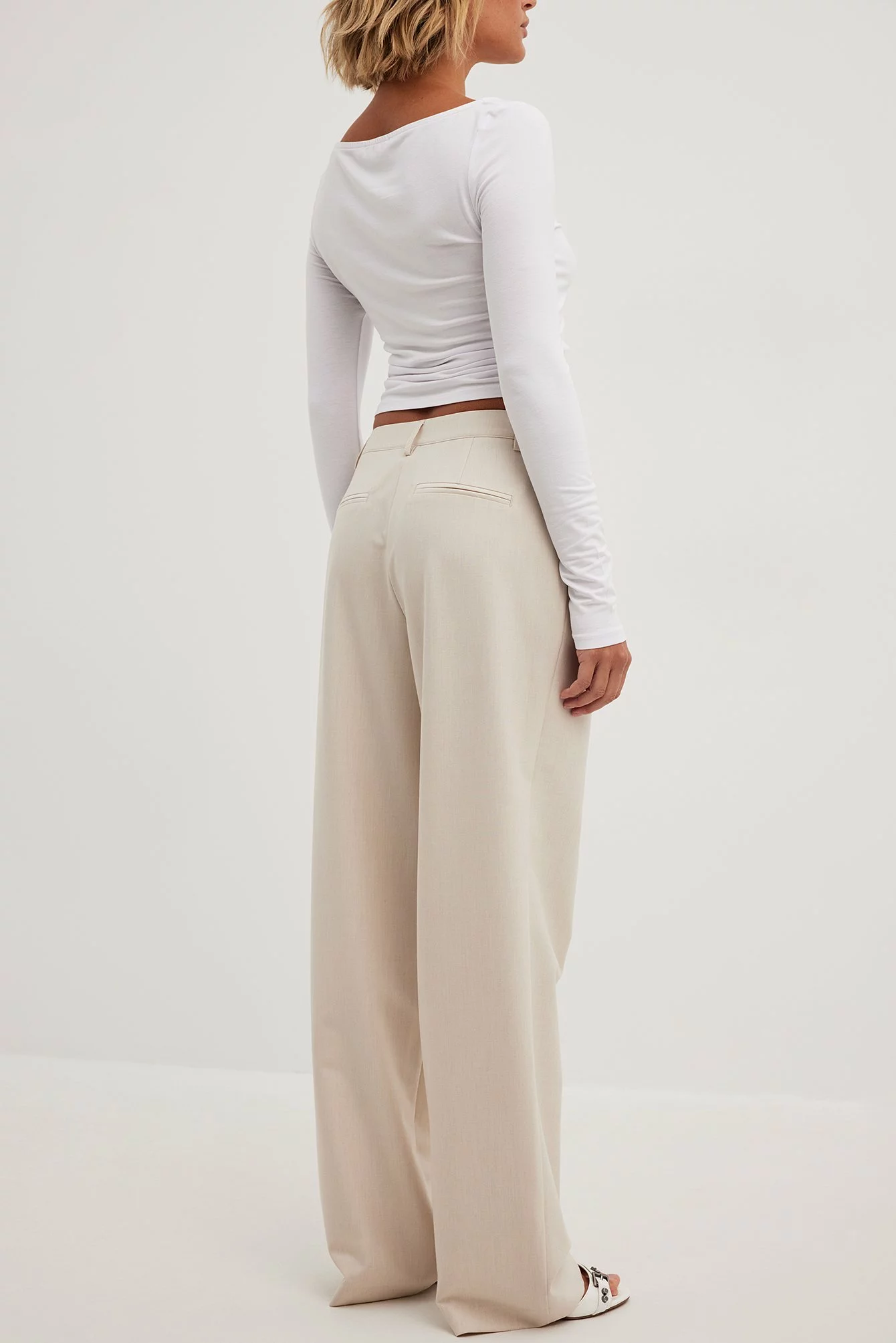 NA-KD Classic Melange Mid Rise Suit Pants - Image 12