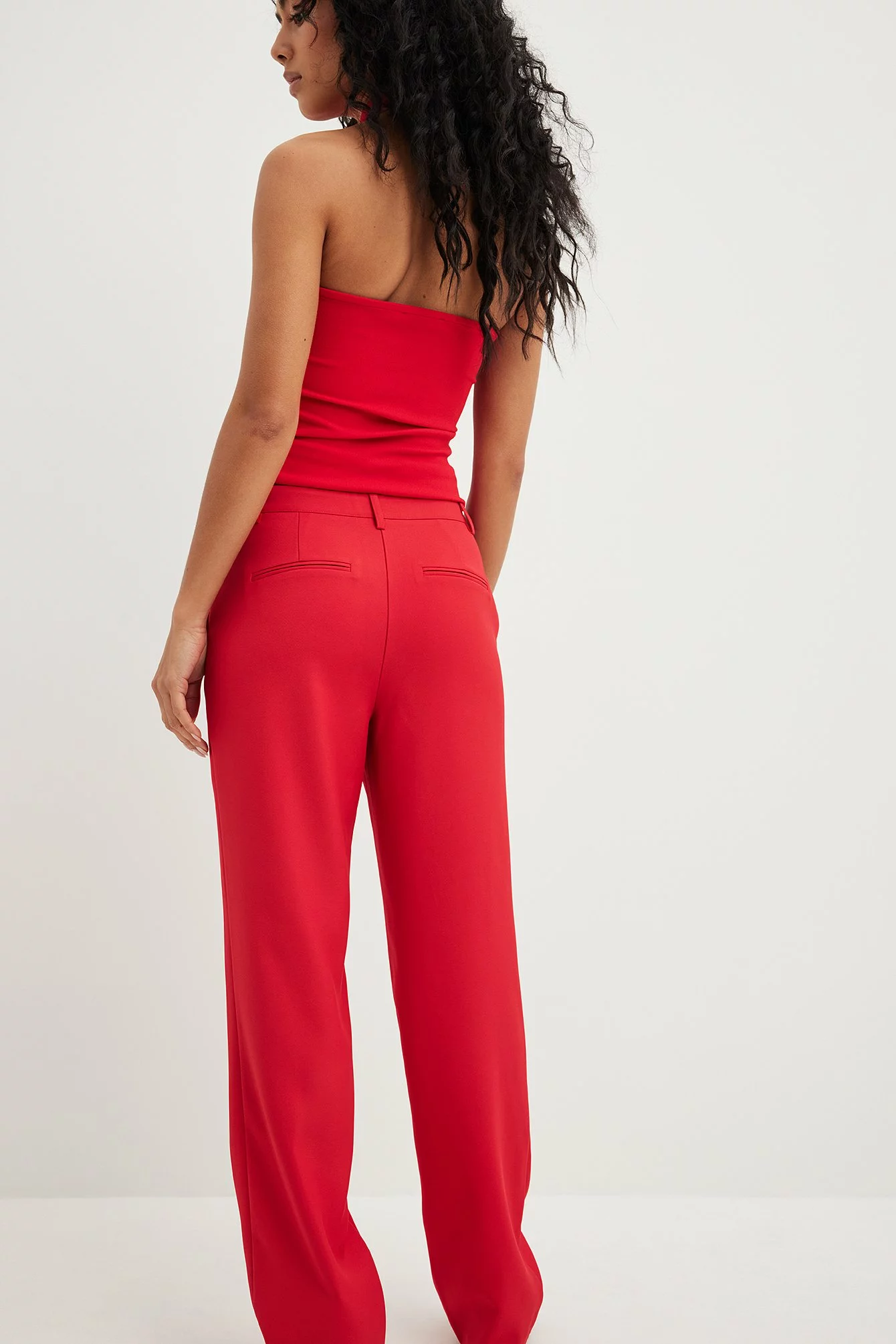 NA-KD Trend Mid Waist Regular Suit Pants - Image 8