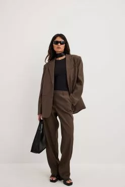 NA-KD Trend Mid Waist Regular Suit Pants