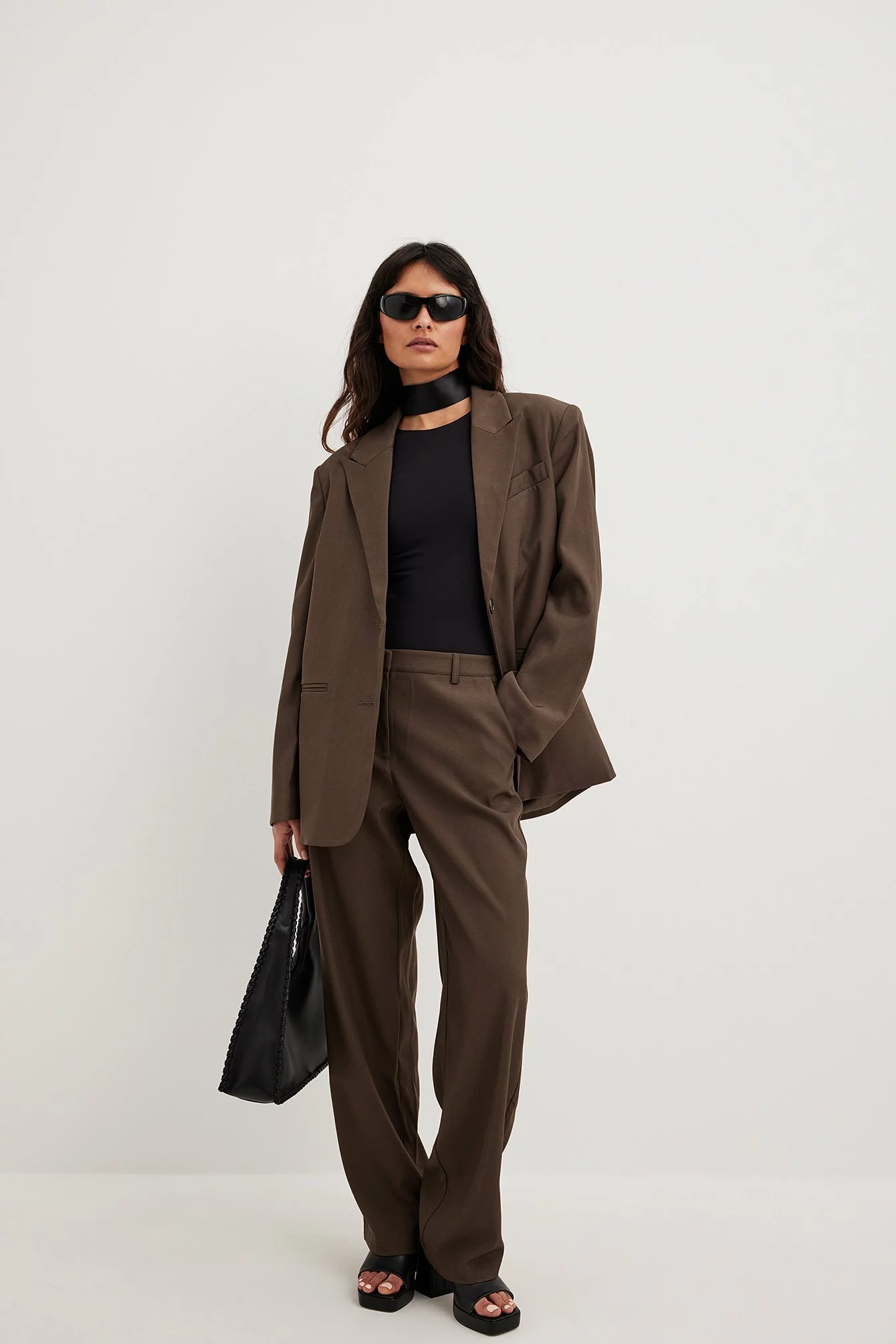 NA-KD Trend Mid Waist Regular Suit Pants