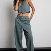 Mimi A.R X NA-KD Mid Waist Straight Trousers