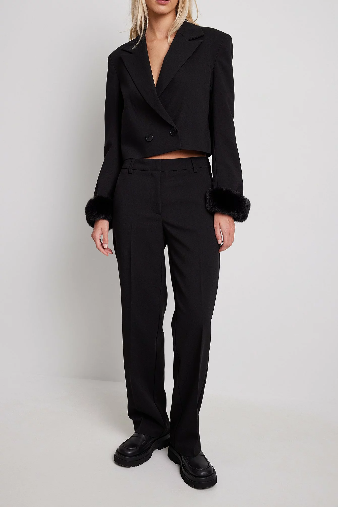 Moa Mattsson X NA-KD Mid Waist Suit Trousers - Image 6