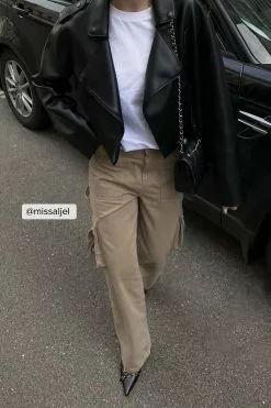 NA-KD Trend Metal Detail Cargo Jeans