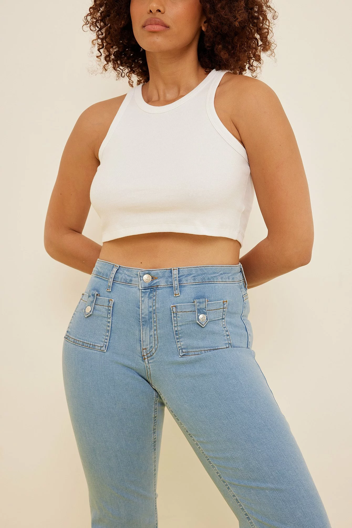 Misslisibell X NA-KD Bootcut Denim - Image 4