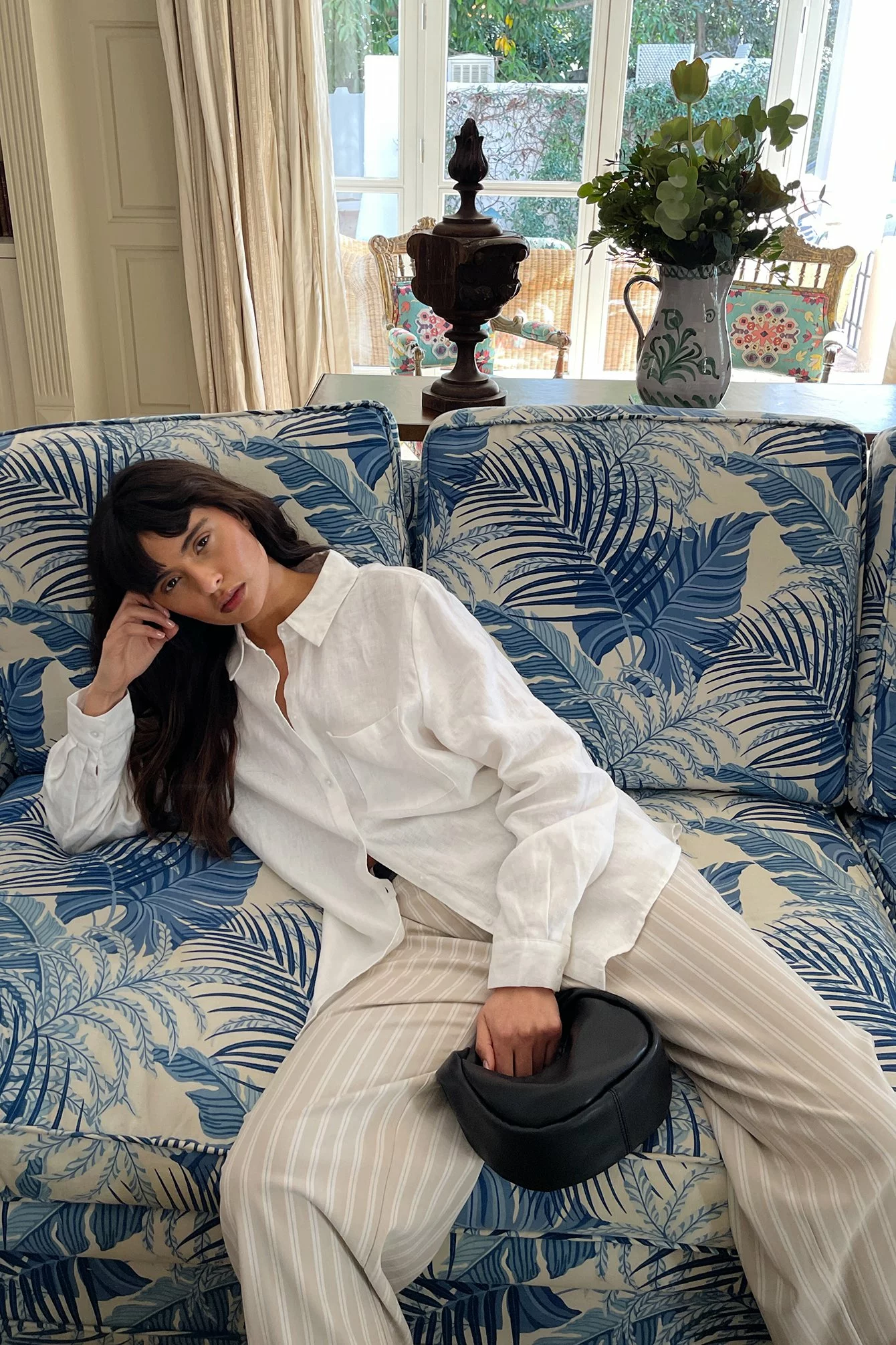 NA-KD Trend Striped Mid Waist Trousers