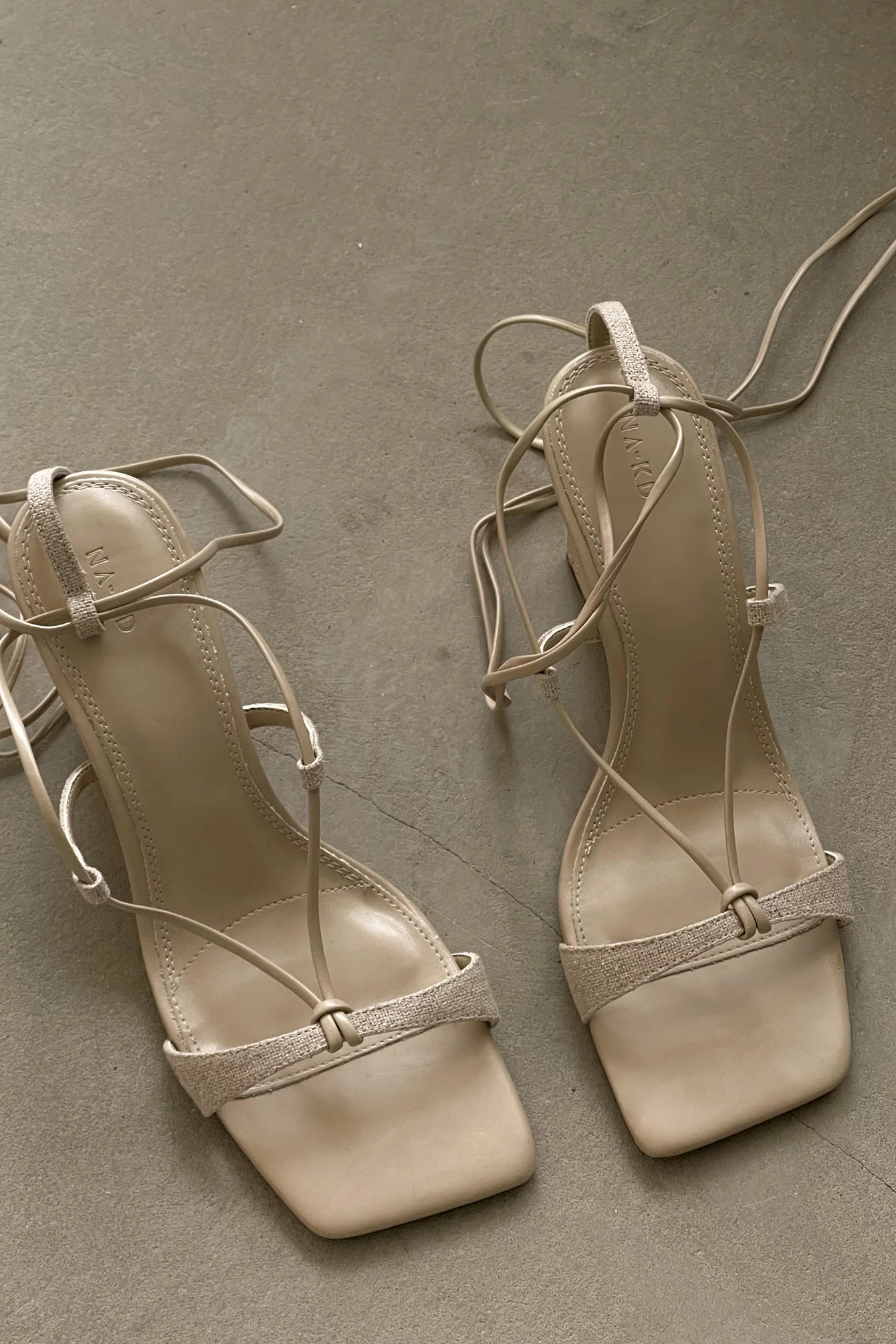 NA-KD Shoes Canvas Wedge Heels - Image 6