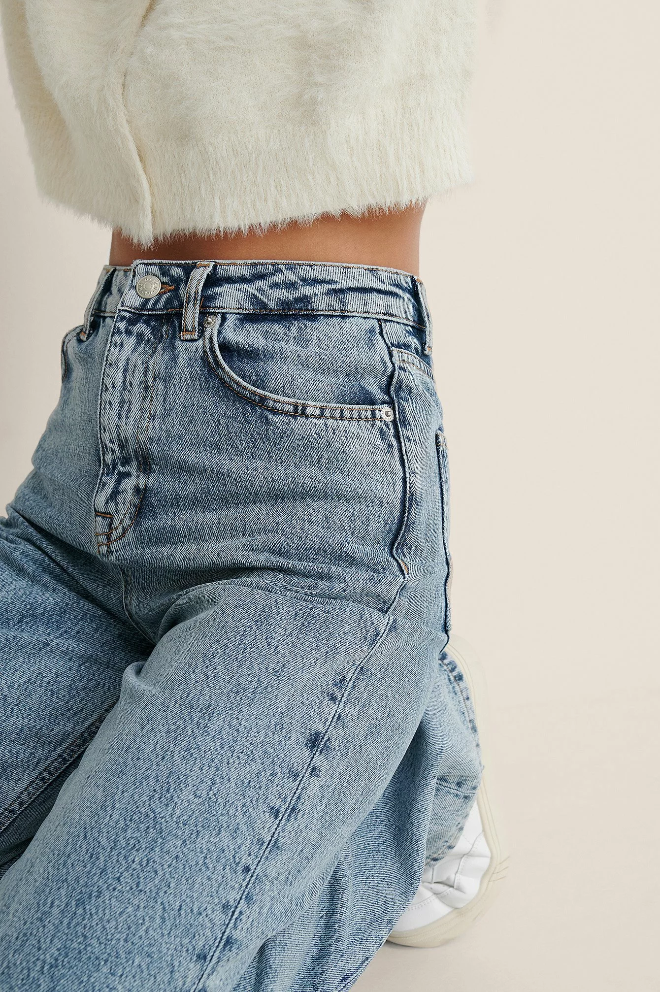 NA-KD Wide Leg Destroyed Jeans - Image 11
