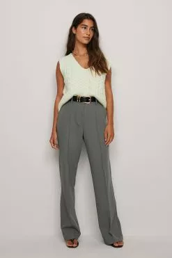NA-KD Classic Back Slit Suit Pants