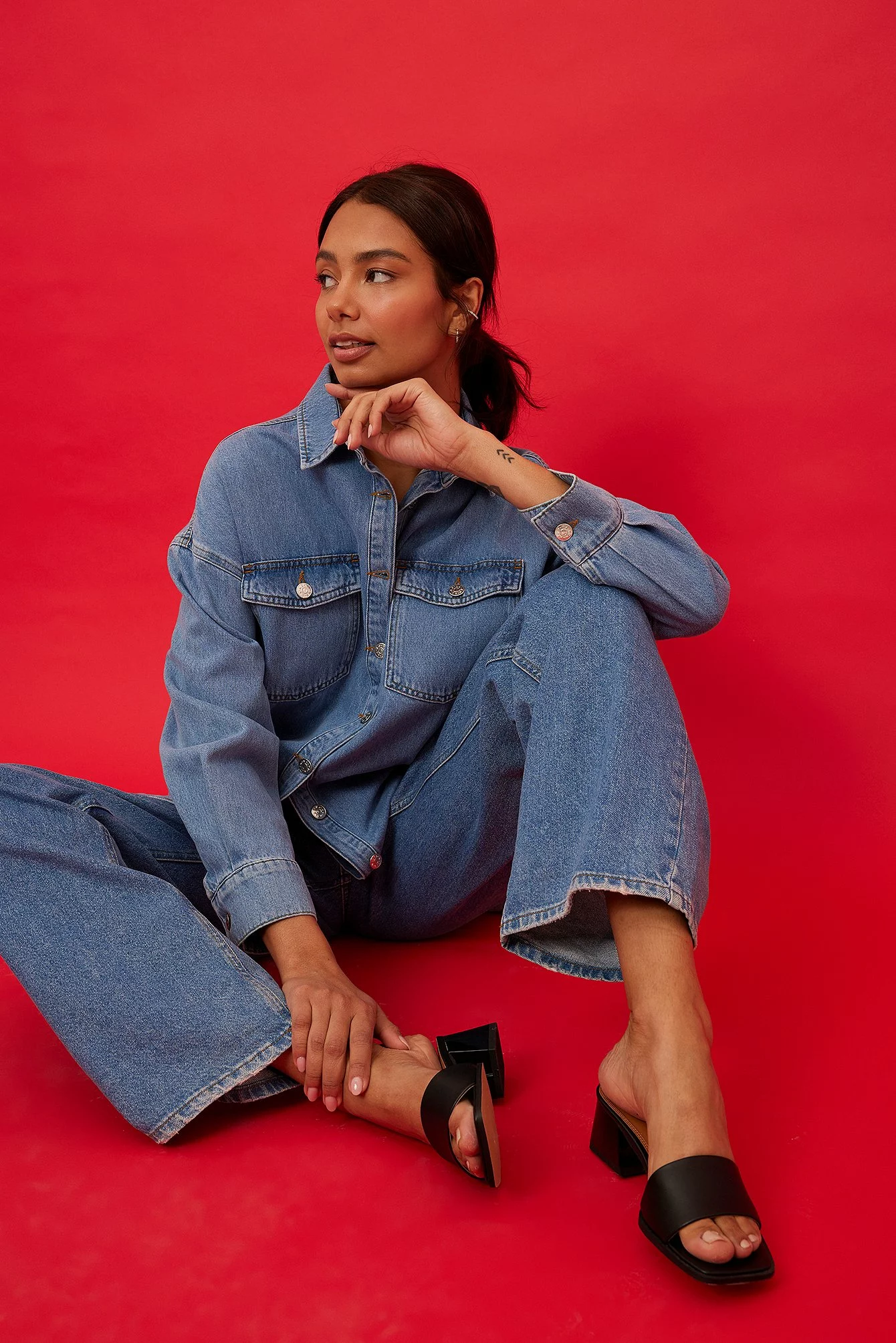 NA-KD Shoes Basic Block Heel Mules - Image 3