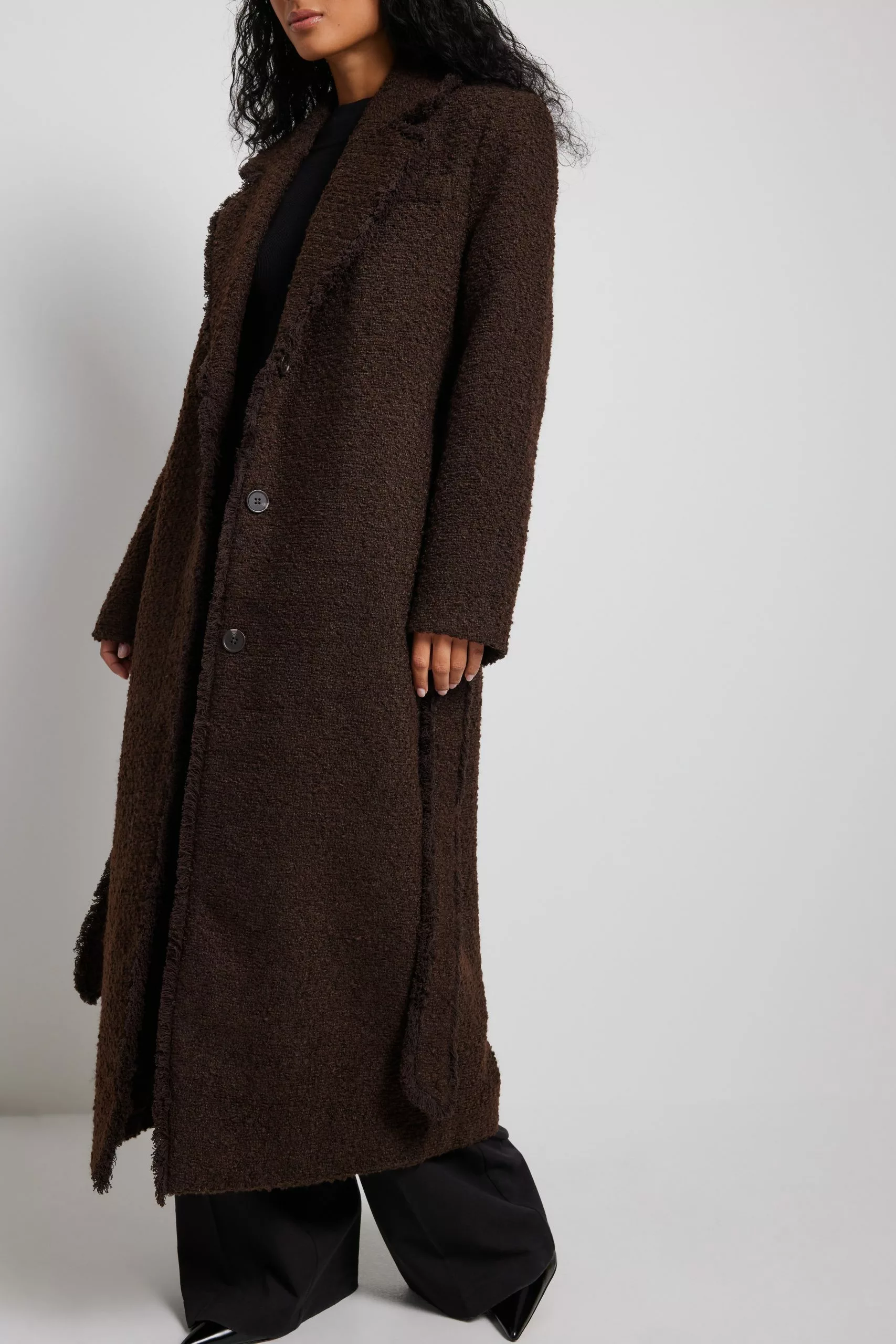 NA-KD Trend Belted Maxi Coat - Image 9