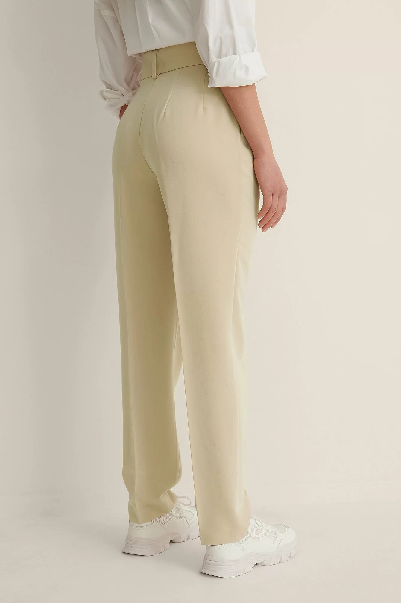 NA-KD Classic Recycled Belted Suit Pants - Image 4
