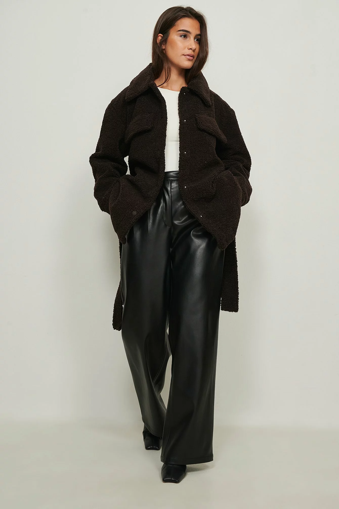 NA-KD Belted Teddy Jacket - Image 8