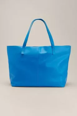 NA-KD Accessories Big Leather Tote