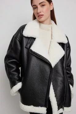 NA-KD Bonded Aviator Jacket