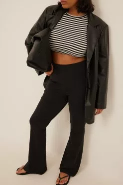 NA-KD Basic Boot Cut High Waisted Leggings