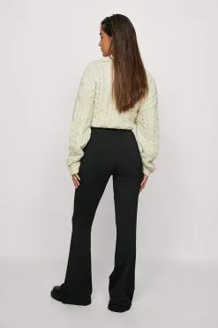 NA-KD Basic Boot Cut High Waisted Leggings