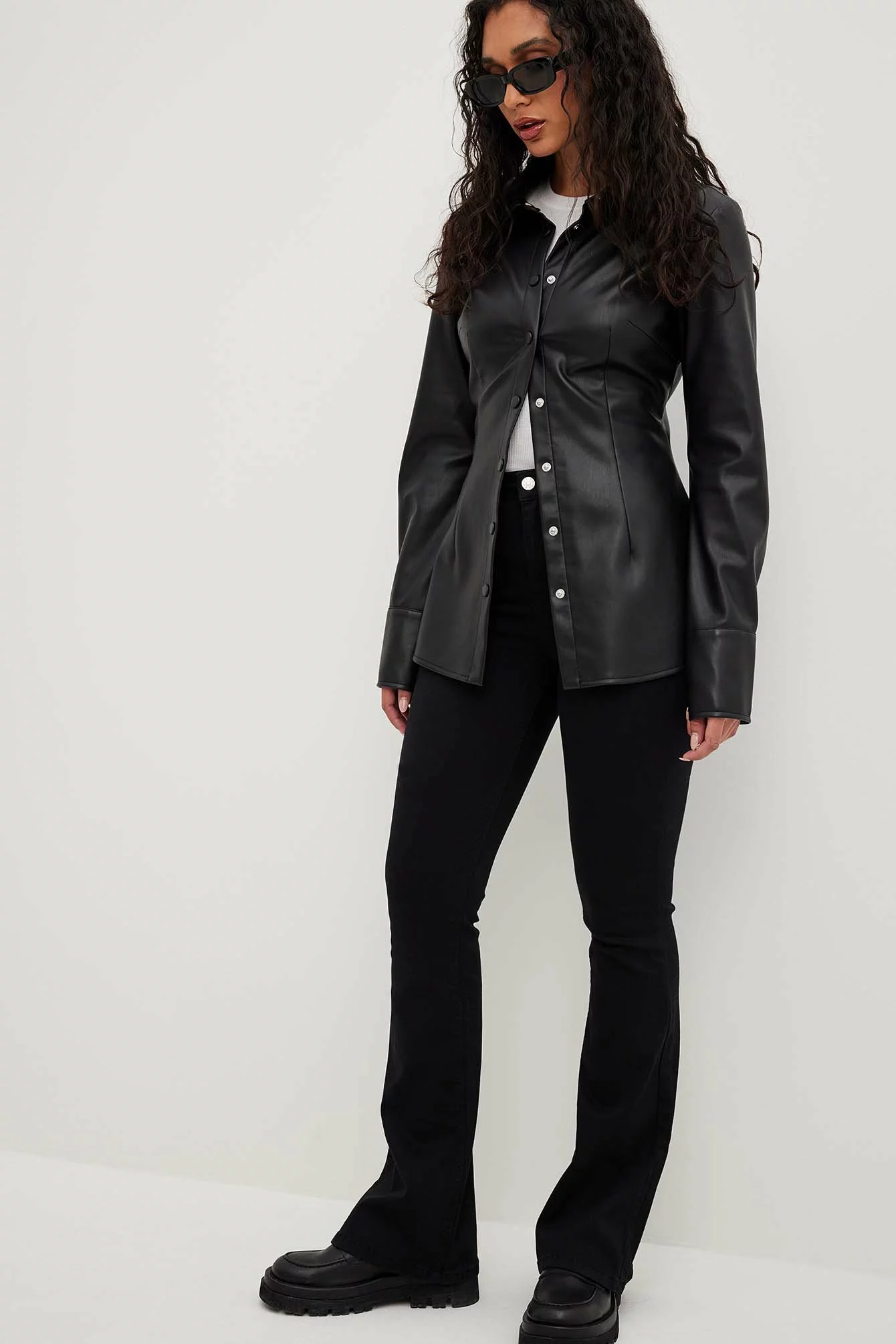 NA-KD Flared High Waist Stretch Jeans - Image 24