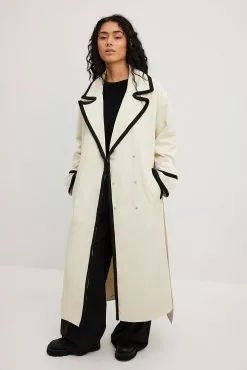 Juliesfi X NA-KD Braided Detail Trench Coat