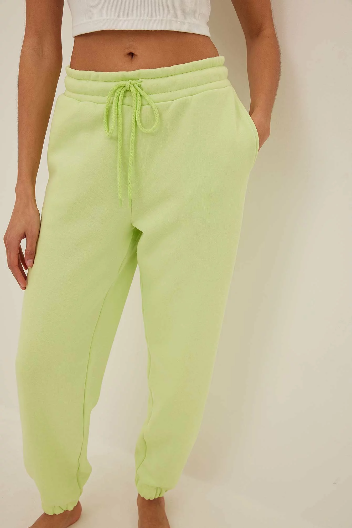 NA-KD Basic Brushed Drawstring Sweatpants - Image 44