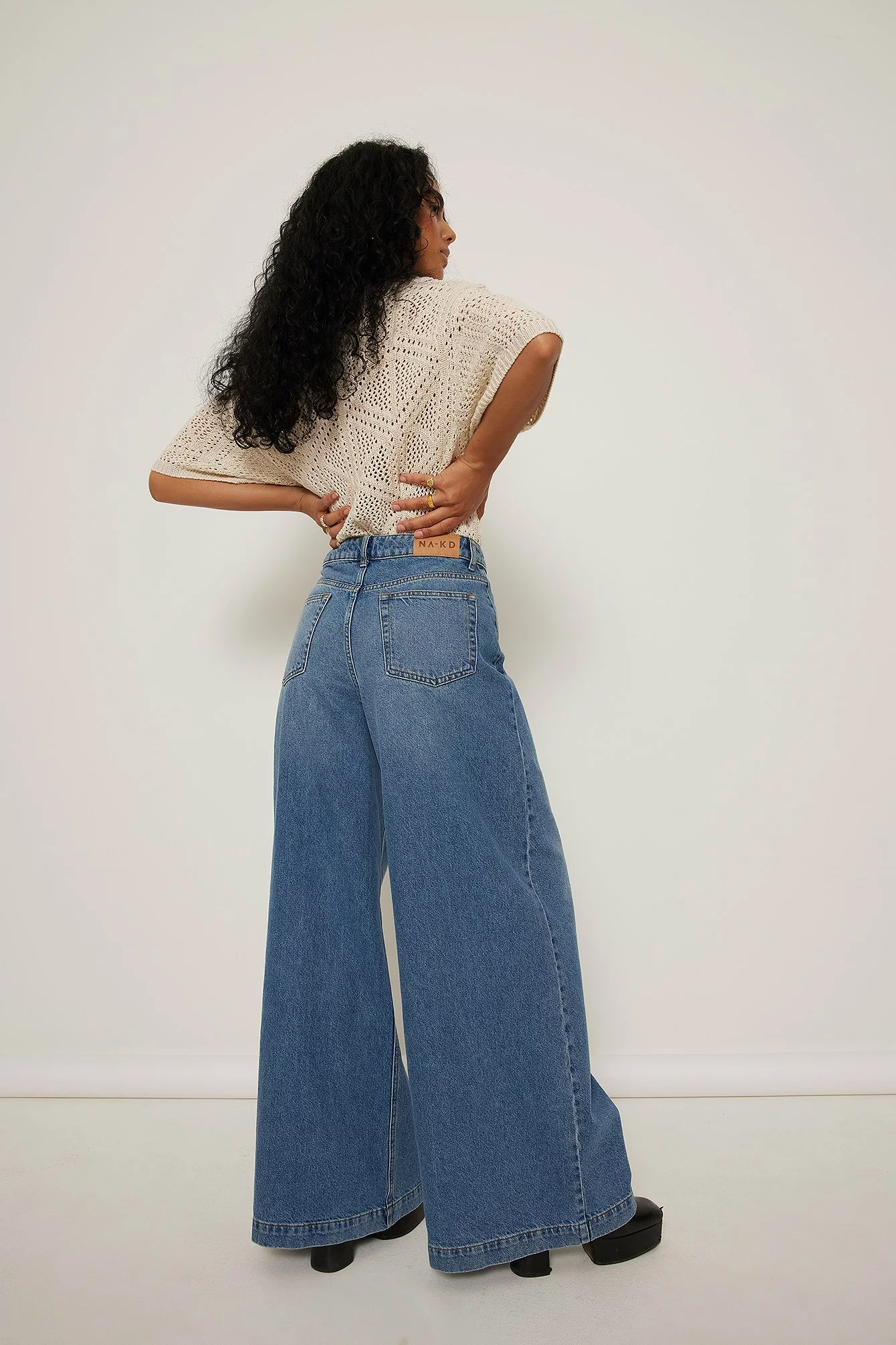MRJULLS X NA-KD Button Detail Wide Leg Denim - Image 2