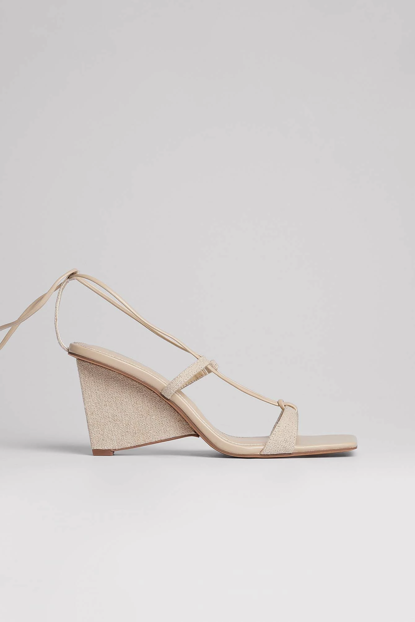 NA-KD Shoes Canvas Wedge Heels - Image 8