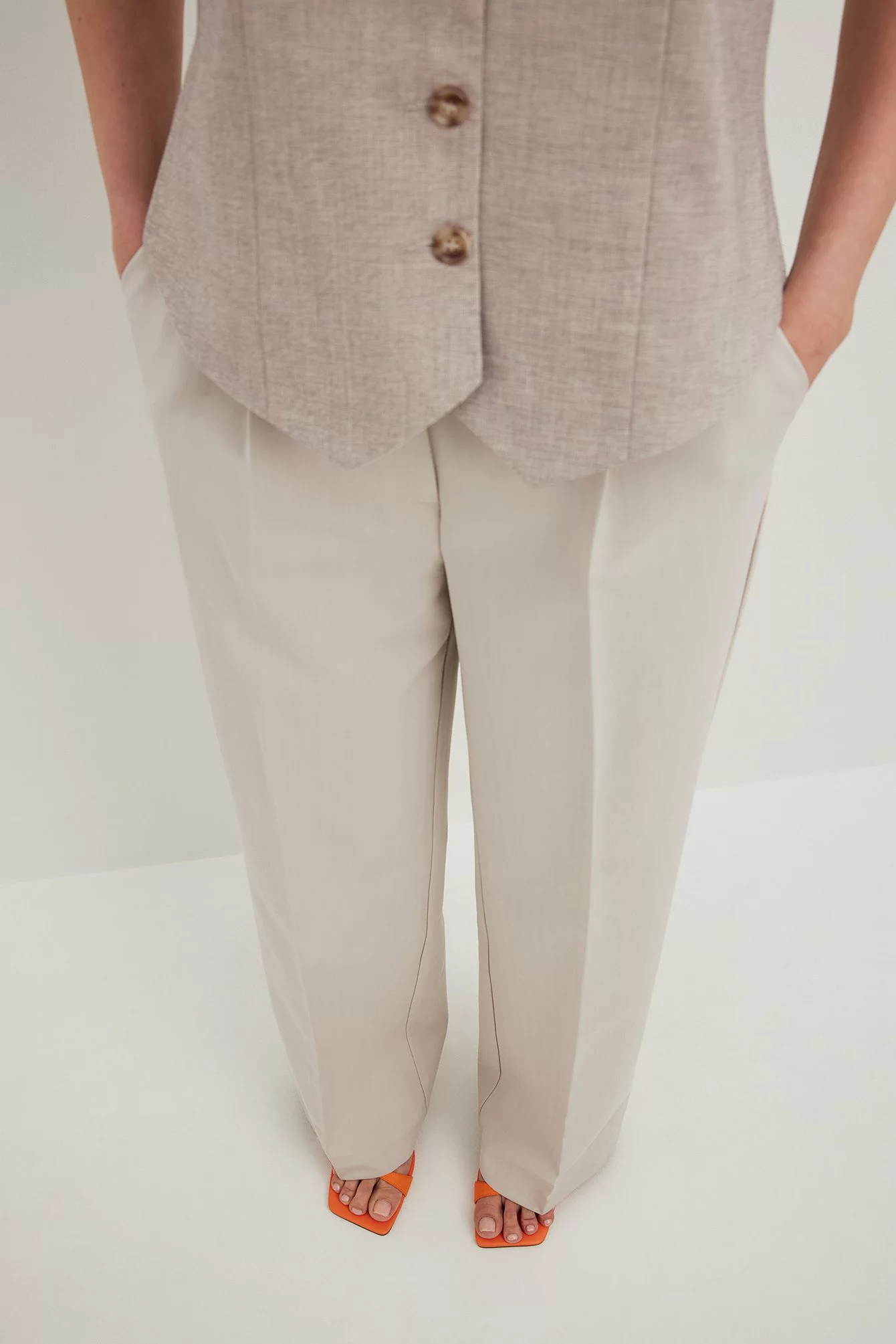 NA-KD Shoes Canvas Wedge Heels - Image 5