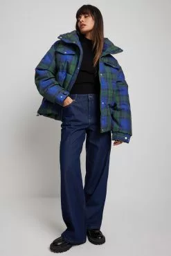 Maddie Demaine X NA-KD Checked Puffer Jacket