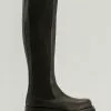 NA-KD Shoes Chunky Leather Profile Shaft Boots