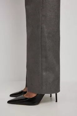 NA-KD Glitter High Waist Straight Jeans