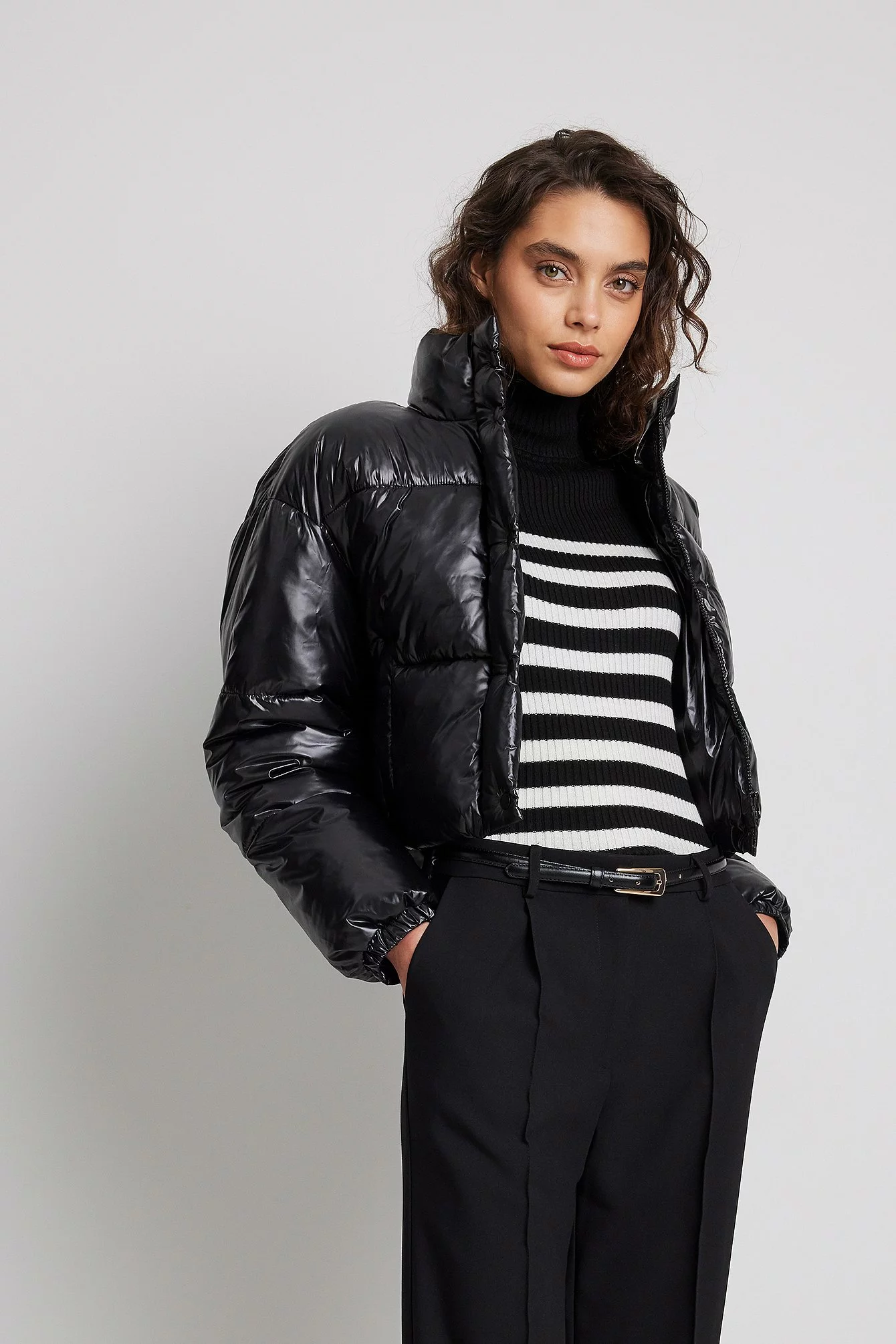 NA-KD Trend Cropped Padded Jacket - Image 9