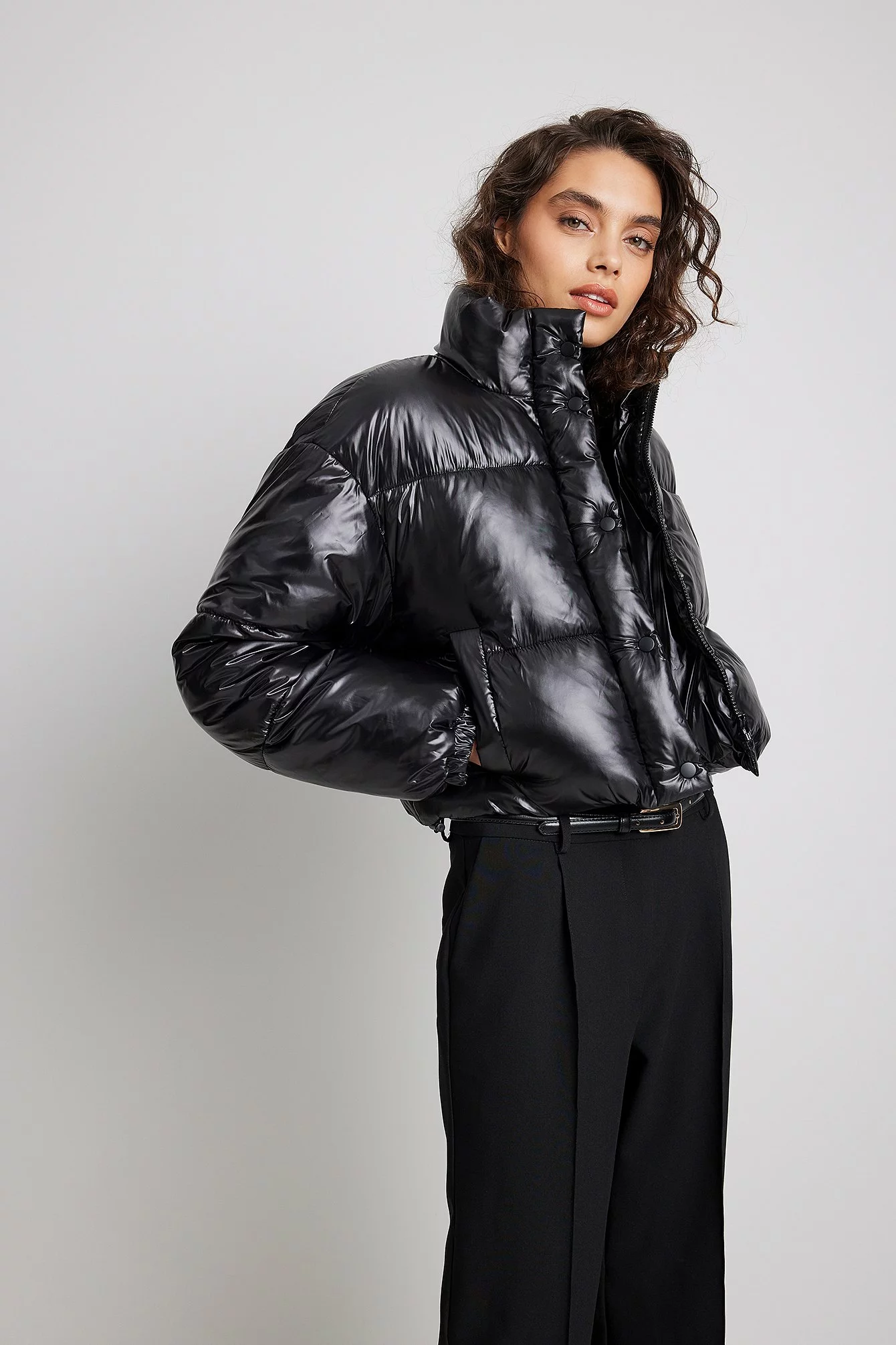 NA-KD Trend Cropped Padded Jacket - Image 7