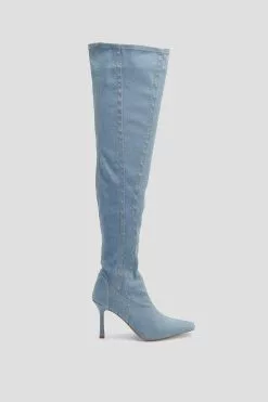NA-KD Shoes Denim Overknee Boots