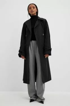 NA-KD Double Buttoned Trenchcoat