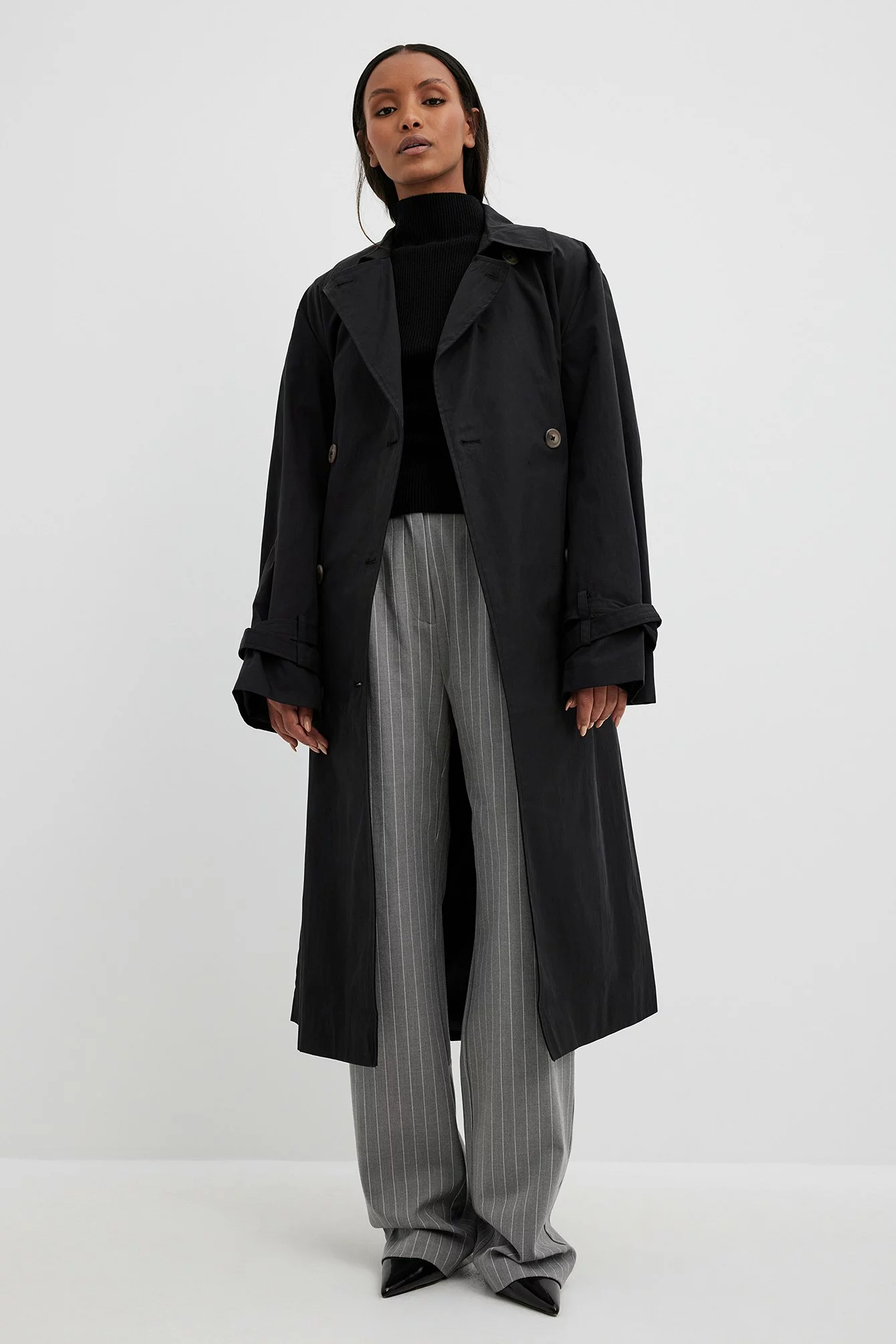 NA-KD Double Buttoned Trenchcoat