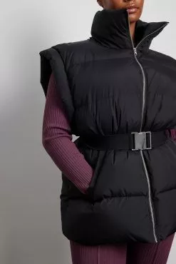 NA-KD Future Down Blend Padded Belted Vest