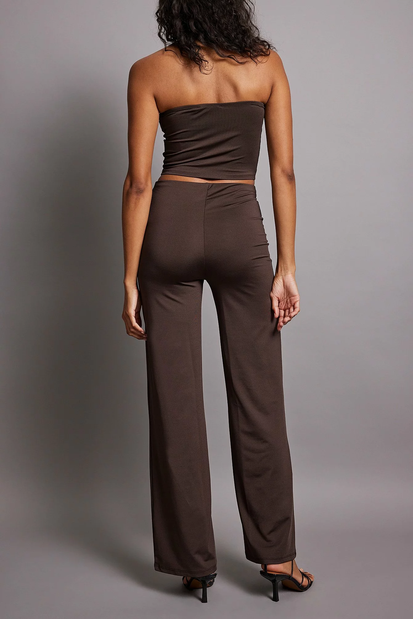 NA-KD Drawstring Detail Straight Trousers - Image 2