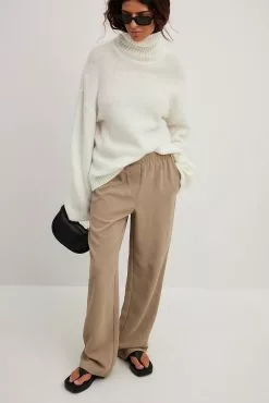 NA-KD Elastic Waist Wide Leg Pants