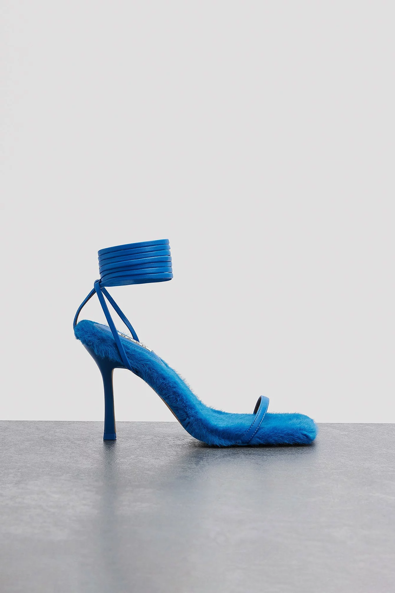 NA-KD Shoes Faux Fur Sole Strappy Heels - Image 3