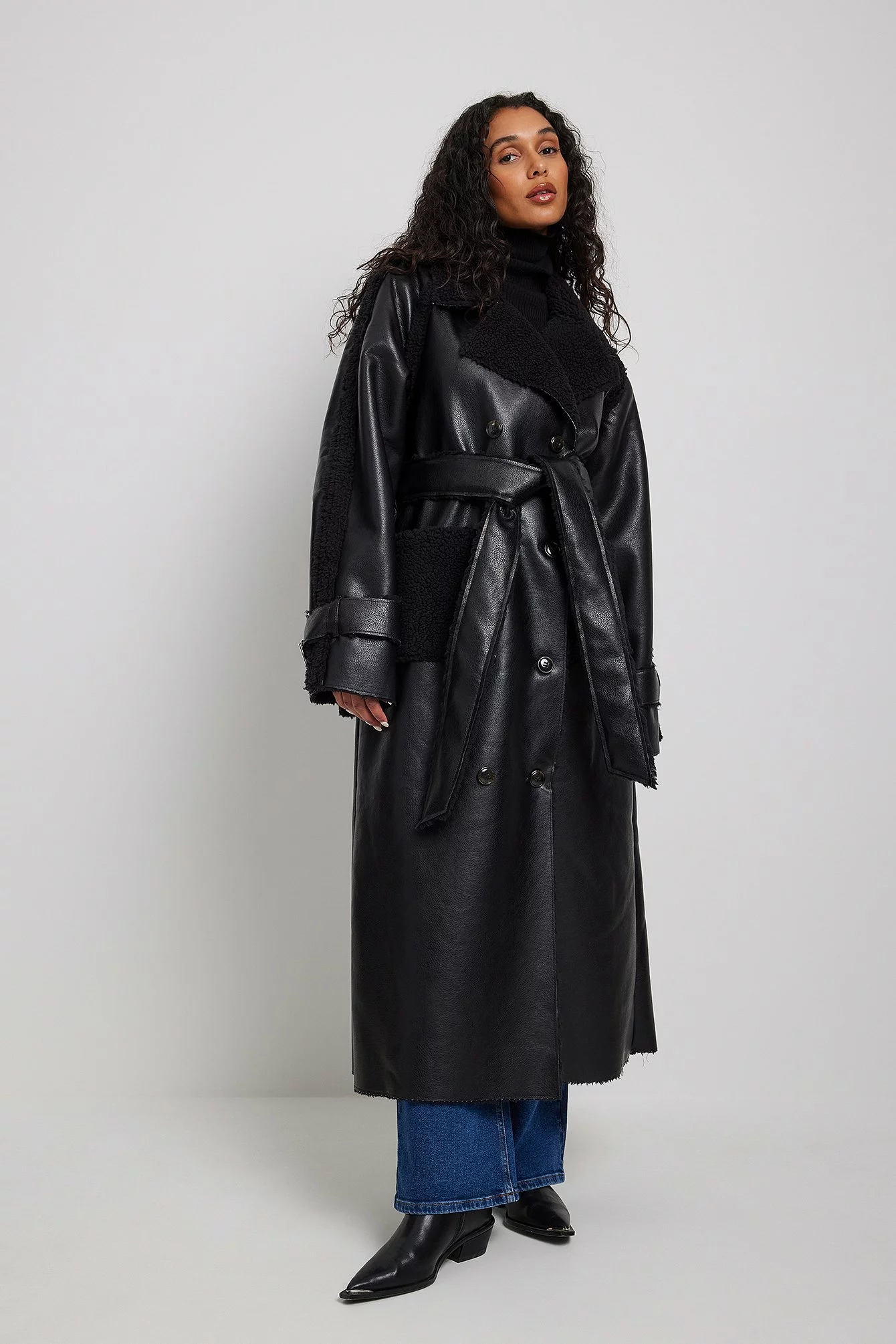 Rianne Meijer X Na-kd Faux Sherling Coat - Image 2